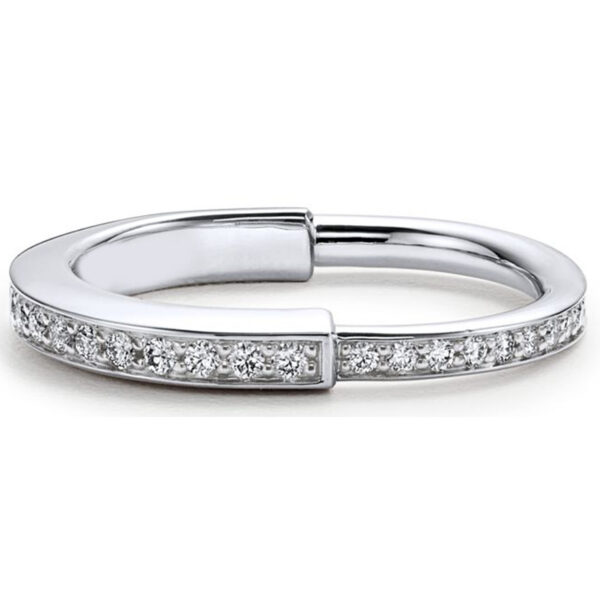 Women's Fashion Narrow Full Diamond Ring - Image 3