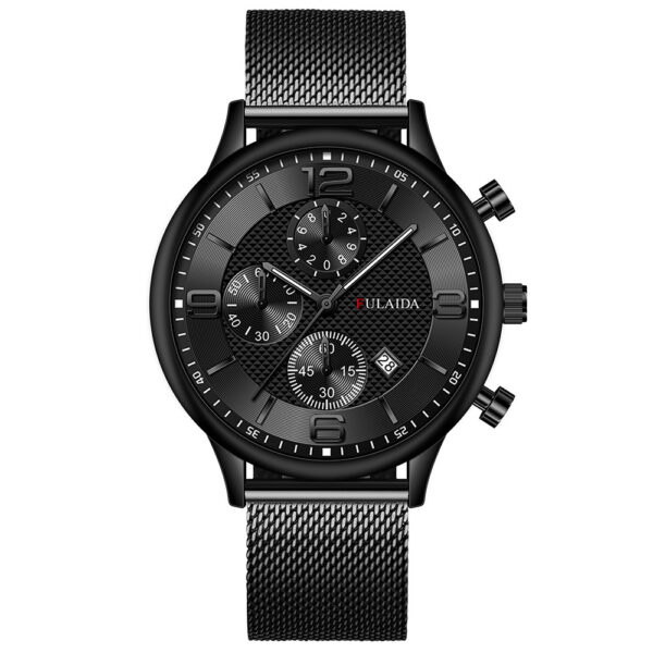 Mesh Strap Calendar Quartz Simple Casual All-match Men's Watch - Image 3