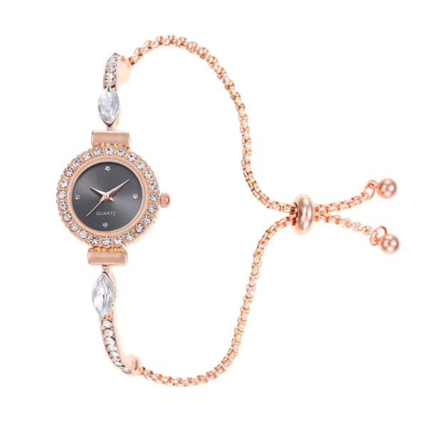 Diamond Dial Decorative Pull-out Bracelet Watch - Image 5