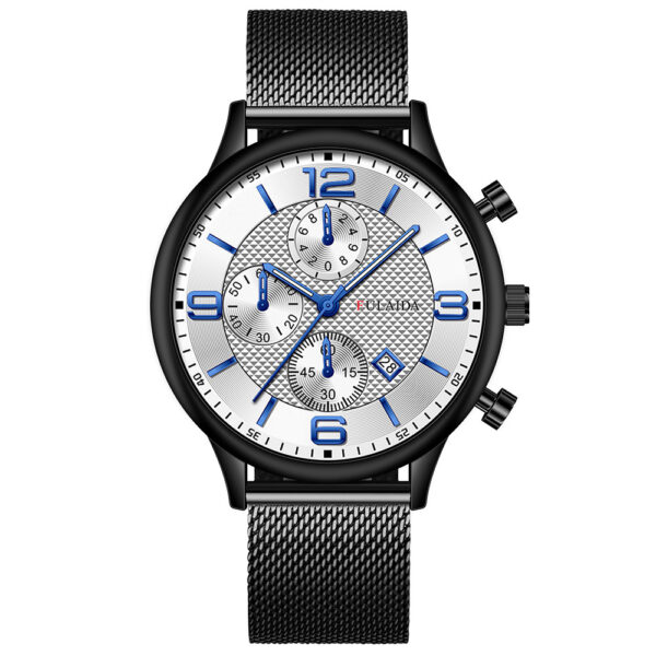 Mesh Strap Calendar Quartz Simple Casual All-match Men's Watch - Image 4