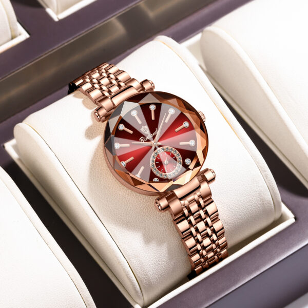 Niche Diamond Solid Steel Belt Women's Waterproof Watch - Image 3