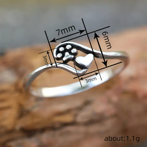 Cat's Paw Love Ring Female Cute Fashion - Image 3