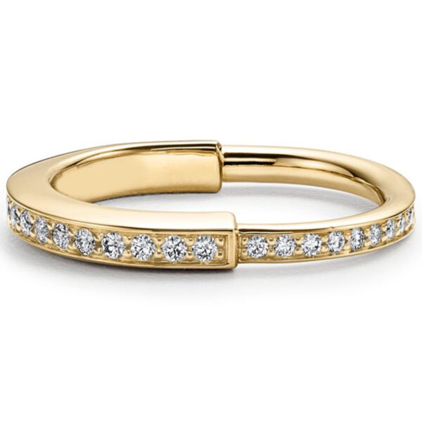 Women's Fashion Narrow Full Diamond Ring - Image 4