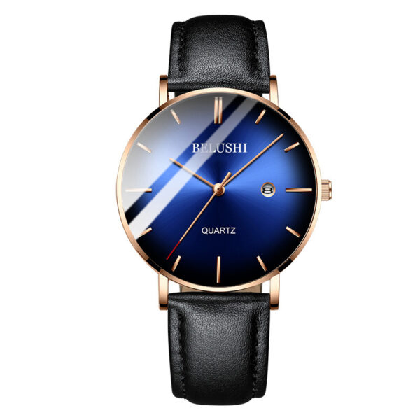 Blue Light Ultra-thin Fashion Men's Waterproof Quartz Watch - Image 5