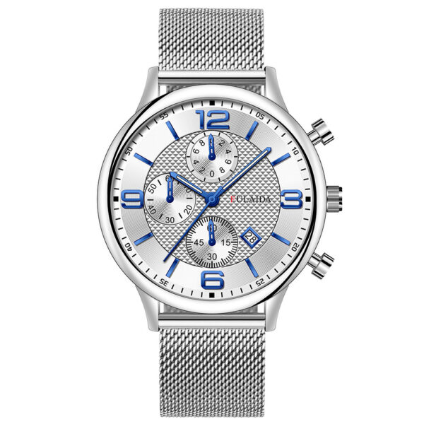 Mesh Strap Calendar Quartz Simple Casual All-match Men's Watch - Image 10