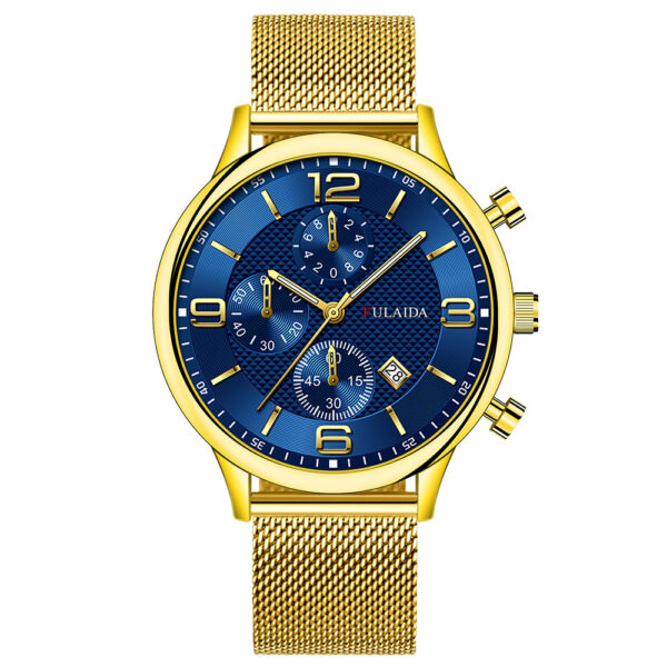 Mesh Strap Calendar Quartz Simple Casual All-match Men's Watch - Image 2