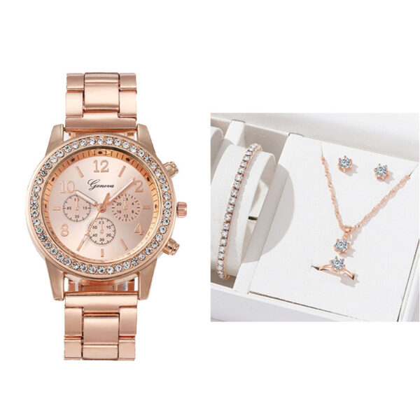 New Women's Watch Suit Quartz Diamond Watch