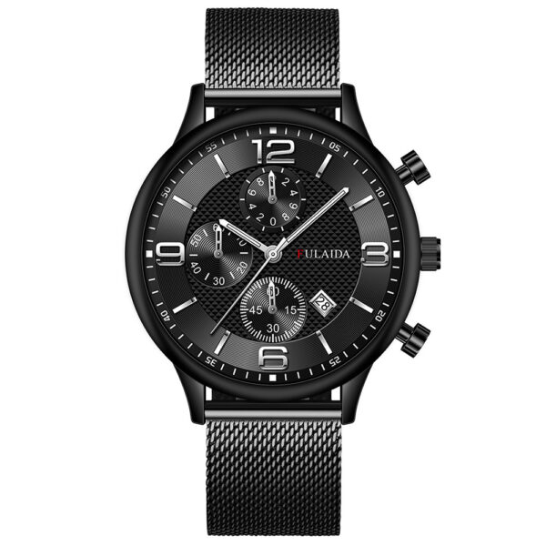 Mesh Strap Calendar Quartz Simple Casual All-match Men's Watch - Image 6