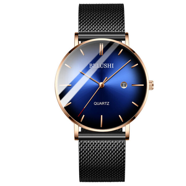 Blue Light Ultra-thin Fashion Men's Waterproof Quartz Watch - Image 9