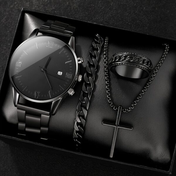 Men's Trendy Roman Digital Fashion Watch Suit - Image 2