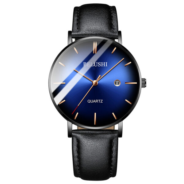 Blue Light Ultra-thin Fashion Men's Waterproof Quartz Watch - Image 2