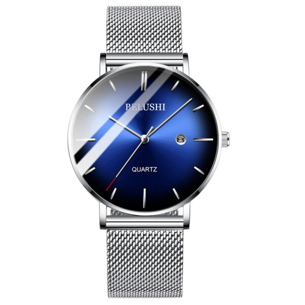 Blue Light Ultra-thin Fashion Men's Waterproof Quartz Watch - Image 3